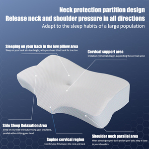 Fabriek Groothandel Polyester Anti-Snurken Vlinder Traagschuim Kussen Met Gebreid Ontwerp Voor Hotel & Verpleegkundige Gebruik Nek Ontspannen - Product Image 2