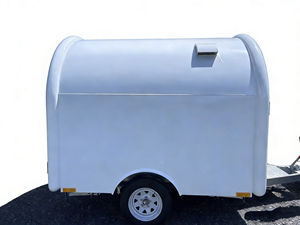 Chariot de vente ambulante de rue, petit, blanc, avec hotte aspirante, armoire suspendue en acier inoxydable, pour snacks, poulet frit, hamburgers, restauration rapide - Product Image 2