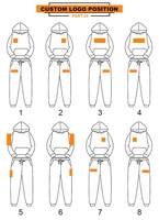 Ensemble de survêtement personnalisé en polyester avec fermeture éclair, coupe oversize, réfléchissant, imperméable et coupe-vent, veste de survêtement et pantalon de jogging en nylon