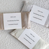 Compresse oculaire lestée 100 % lin lavable aux graines de lin, lavande et camomille pour aromathérapie et yoga, coussin chauffant pour les yeux