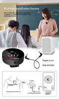 Microphone Lavalier Sans Fil avec Amplificateur Vocal 2.4G Un-à-Deux Portée 50M pour Enseignement et Formation – Vente Directe Usine