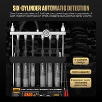 AUTOOL CT450 Réservoir de 2000ml 6 cylindres 28 Khz Fsi Efi System Nettoyeur et testeur d'injection d'injecteur de carburant automatique