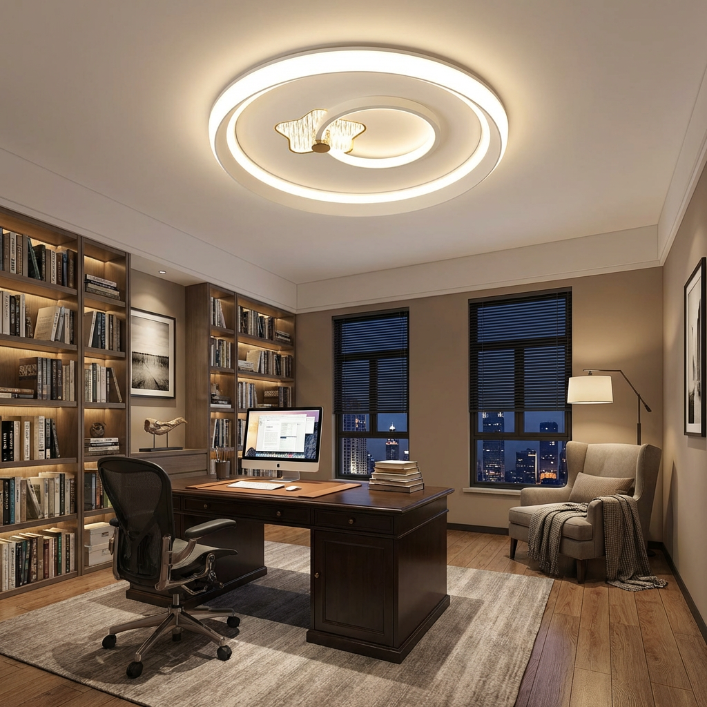 Modern Eye Protection LED Ceiling Light Starry Design High CRI Flicker Free Panel Lamp for Kids Bedroom Study Room Decor