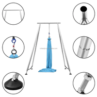 Hamac de balançoire de yoga avec cadre de support aérien pour balançoires, hamacs, barre de traction et kit de suspension de yoga avec sac lourd