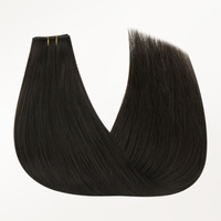 Extensions de cheveux humains vierges russes 100% naturels, trame papillon sans couture, trame invisible effet seconde peau, trame à trous en PU, pour professionnels