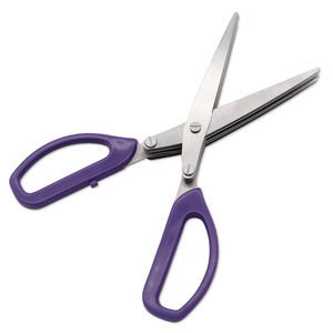 <b>Kitchen</b> <b>Scissor</b> Stainless Steel Purple Straight Head Home Use Multi Layer Cutting Tool - Product Image 1