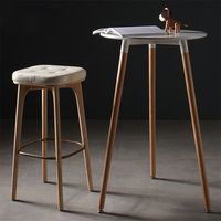 Tabourets de bar hauts de gamme pour restaurant commercial, chaises de salle à manger, tabourets pour cuisine, comptoir de maison, tabouret de bar moderne en bois