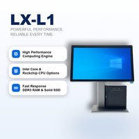 Mesin POS Meja 15.6 Inci Layar Pelanggan Restoran Toko Ritel Supermarket Kasir Windows 10
