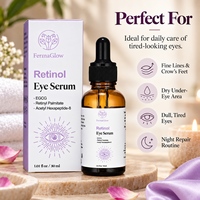 Sérum pour les yeux réparateur à base de rétinol fermenté, EGCG, acétyl hexapeptide-8, pour raffermir, lisser les rides, atténuer les cernes, réduire les poches sous les yeux et les ridules