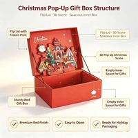 Boîtes Cadeaux Personnalisées Exclusives pour Emballages de Fêtes de Noël, Boules Surprises 3D avec Couvercle, Boîte Cadeau de Noël pour Enfants