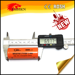 Beliebter <span class=keywords><strong>IMREN</strong></span> IMR26700 3000mAh 3,7V 60A Wiederaufladbarer Akku mit Flachkopf für Elektrowerkzeuge - Product Image 5