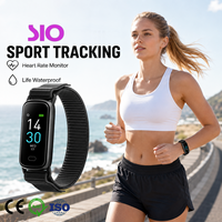 Bracelet intelligent 50g en TPU léger avec boucle, chargement magnétique, autonomie de 15 à 21 jours, compteur de pas tactile iOS, moniteur de fréquence cardiaque et de sommeil, échantillon