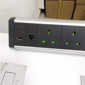 <span class=keywords><strong>Pince</strong></span> amovible sur le Bord du Bureau Montable D'alimentation UK <span class=keywords><strong>Prise</strong></span> de Données <span class=keywords><strong>Prise</strong></span> De Table 3 Puissance + usb + USB-C + <span class=keywords><strong>RJ45</strong></span> + 1 interrupteur 5V 2.1A - Product Image 4