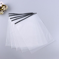 Sacs en plastique semi-transparents à fermeture éclair, recyclables, anti-poussière et imperméables, pour l'emballage de vêtements, avec fermeture éclair noire – Vente chaude