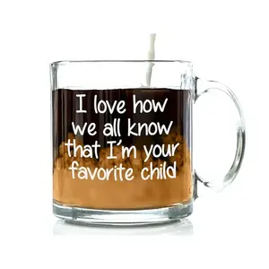 我是你最喜欢的孩子有趣的玻璃咖啡杯父亲节礼物给爸爸新奇的生日礼物给父母的想法