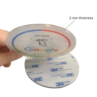 Plaque NFC Google Review Ronde en Acrylique Étanche et Programmable de 10 cm, 13,56 MHz – Prête à l'Expédition – Offre Spéciale