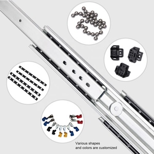 Quảng Châu 53 Mét Đen nhôm ngăn kéo trượt khóa RUNNERS mềm đóng 3 lần ngoài trời công nghiệp phòng ngủ sử dụng 45 mét ngăn kéo đường sắt - Product Image 6