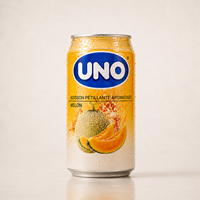 Boisson gazeuse rafraîchissante BENNONE au goût de melon fruité 500ml, boisson pétillante en canette et en bouteille, certifiée ISO Halal