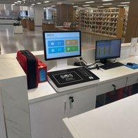 Estación de Trabajo para Personal de Biblioteca HAUMR con RFID, Protocolo SIP2, Otros Equipos de Servicio, Personalizable para un Flujo de Trabajo Eficiente en la Biblioteca