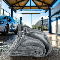 Chiffon de nettoyage personnalisé absorbant 1400gsm serviettes d'entretien de voiture séchage rapide Auto détaillant boucle torsadée serviettes de séchage en microfibre
