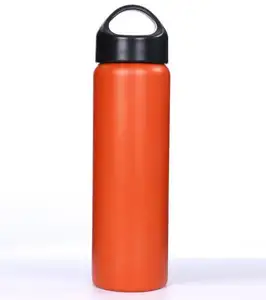 Portatile Bottiglia di Acqua Bocca Larga BPA libero 500ml Thermos Bere Bottiglia Con Anello Dito Coperchio