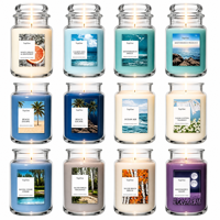 TopOne Bougies Parfumées 22oz Pot Verre Mélange Cire Soja Longue Tenue 150H Aromathérapie Déco Maison Coffret