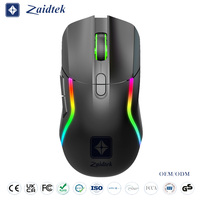 Souris de jeu lumineuse RGB filaire, design ergonomique double mode, optique, certifiée USB pour ordinateur portable et usage de bureau