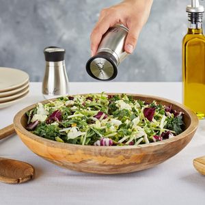 Juego de Salero y pimentero para cocina, fondo de cristal con tapa de acero inoxidable para mesa de cocina, RV, campamento - Product Image 3