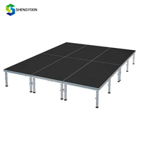 Plateforme de Scène Modulaire en Aluminium à Quatre Pieds pour Extérieur, Conception Palettisée, Capacité de Charge 300kg, Idéale pour Concerts et Événements - Vente Chaude Direct Usine