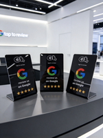 Carte NFC RFID personnalisée réutilisable pour avis Google, autocollant NFC, support d'avis NFC en PVC époxy, adapté aux avis des boutiques