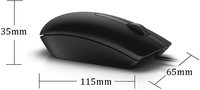Nouveau pour Dell MS116 USB souris filaire optique noire 1000 DPI