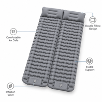 Matelas pneumatique de camping double en nylon composite TPU 40D de haute qualité, pliable et portable, pour les voyages en couple