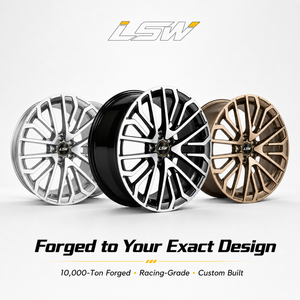 LSW LS8061 1‑Piece Custom Forged Alloy <b>Wheel</b> Y‑Split Multi‑Spoke Black Machined Face Custom Car Rim - Product Image 5