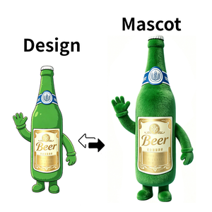 Costumes de mascotte animale de dessin animé de haute qualité, logo personnalisé, tissu EVA, unisexe, tailles adultes personnalisées, Noël, bière - Product Image 1