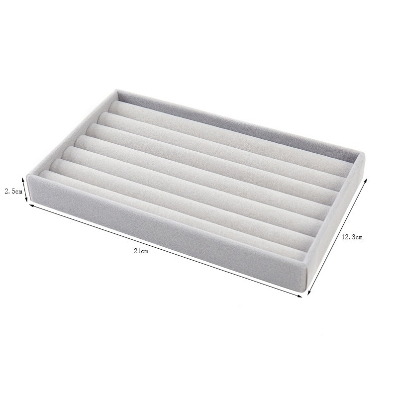 Plateau pour bagues gris strié
