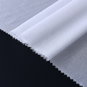 <span class=keywords><strong>Tissu</strong></span> d'entoilage <span class=keywords><strong>thermocollant</strong></span> en polyester tissé uni 50D*50D personnalisé avec colle PA <span class=keywords><strong>pour</strong></span> vêtements féminins - Product Image 2