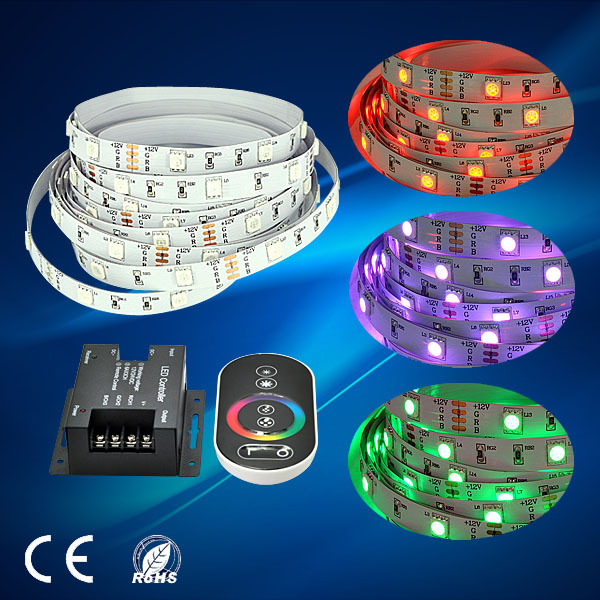 Factory Smart RGB Led Strip Light 12V 24V SMD 5050 RGB Led Strip Light 60Leds 96Leds Touch Control TV Backlight 5050