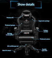 OEM 2021 Kursi Game Kantor Gamer Ergonomis, Kursi Permainan Balap Sandaran Tangan Putar Lampu PC RGB Nyaman untuk Anak Perempuan
