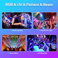 12 faisceaux laser LED RGB+UV, lumière de fête disco, DMX-512 19CH, discothèque, DJ, bar, danse, Noël, YSH
