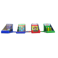 Jeu de sport interactif gonflable 4 en 1, jeu de carnaval familial pour tirer sur les balles
