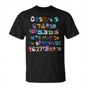 Number Lore 1 30 T-Shirt pour enfants et adultes, unisexe, drôle, avec chiffres mathématiques, design graphique, cadeau pour les amateurs de mathématiques - Product Image 2