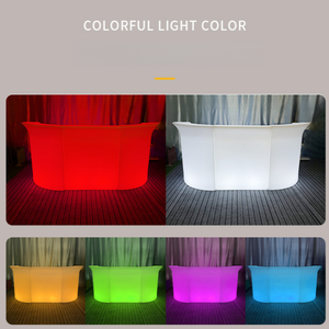 طاولة بار محمولة مضاءة بمصابيح LED عصرية للمنزل والبار والصالة الرياضية والمقهى والمطعم والنوادي الليلية والحفلات والفعاليات وتأجير الأثاث - Product Image 5