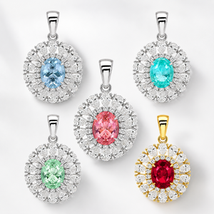 Pendentif de fiançailles en argent 925 avec zircon et pierres précieuses cultivées UM Jewelry, idéal pour un usage quotidien ou comme cadeau d'anniversaire de mariage - Product Image 6