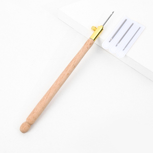 Kit de couture et de crochet fait main en bois de hêtre durable avec outils métalliques pour broderie française et perles - Product Image 5