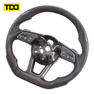 Volante de Fibra de Carbono Real TDD Compatible con Audi A3 A4 A5 A6 A8 R8 TT Q8 B9 Q5 Q7 Q3 - Product Image 3