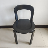 Chaise de salle à manger en bois massif, style nordique moderne et minimaliste, luxe léger, vintage, portable et empilable pour la maison et le bureau