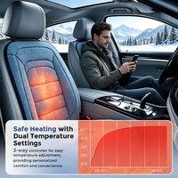 Coussin chauffant en peluche doux et confortable pour siège de voiture et camion 12V, idéal pour les voyages hivernaux et la conduite – Vente en gros