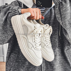 Zapatos de Hombre Estilo Vintage, Calzado de Trabajo Clásico, Estilo Deportivo Blanco, Casual, Suela Gruesa, Retro, Sin Cordones, Transpirables, de Malla, Primavera 2025 - Product Image 3