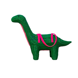 Dinosaurio diseño personalizado hecho a mano verano mimbre ratán bolsos tejidos chico cestas artículos calientes - Product Image 3