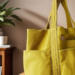 Sacs fourre-tout décontractés en toile tendance avec logos et motifs personnalisés pour le shopping, les pique-niques et le rangement - Product Image 5